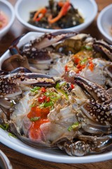 Fototapeta na wymiar soy sauce marinated crab