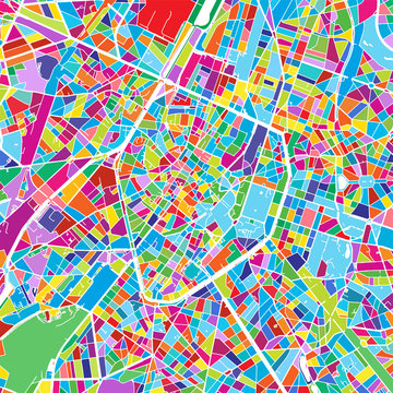 Brussels Colorful Vector Map