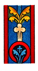 Stained glass from Bourges Cathedral, 13-15th century (from Meyers Lexikon, 1895, 7/632/633)