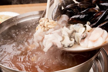 shabu-shabu with seafood