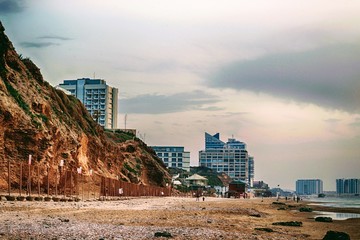 Herzliya Beach, Israel in February