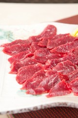 raw beef sashimi