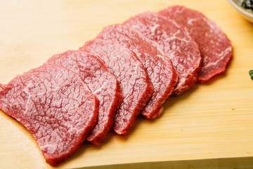 raw beef sashimi
