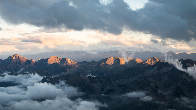 The French Pyrenees at sunset