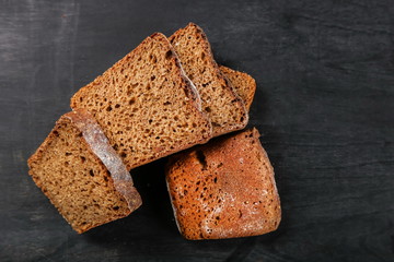 sliced rye bread on the table