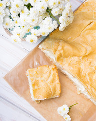 Delicious Polish cake with creme, called Karpatka