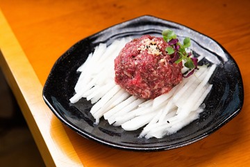 yukhoe, Korean-style raw beef 