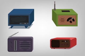 Radio retro vector