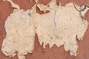 Old color skin on cement wall texture for background use