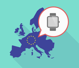EU map with a smart watch