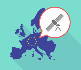EU map with a satellite