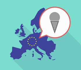 EU map with a cone ice cream