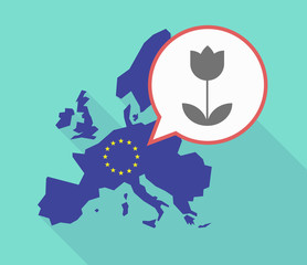 EU map with a tulip
