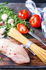 Ingredients for pasta