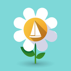 Long shadow daisy with a ship