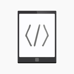 Isolated tablet pc with a code sign