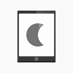 Isolated tablet pc with a moon