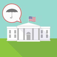 The White House with an umbrella