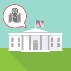 The White House with a map