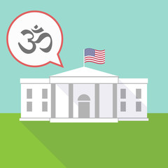 The White House with an om sign