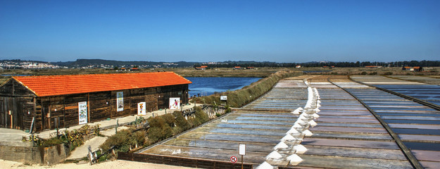 Salt pans on a saline exploration, Figueira da Foz, Portugal