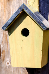 wooden birdhouse