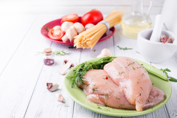 Ingredients for pasta