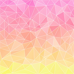 Background of geometric shapes. Colorful mosaic pattern. Vector illustration. Sunset colors.