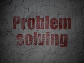 Finance concept: Problem Solving on grunge wall background