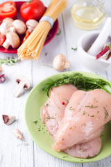 Ingredients for pasta