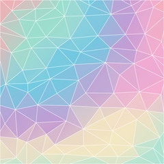 Background of geometric shapes. Colorful mosaic pattern. Vector illustration. Pastel colors.