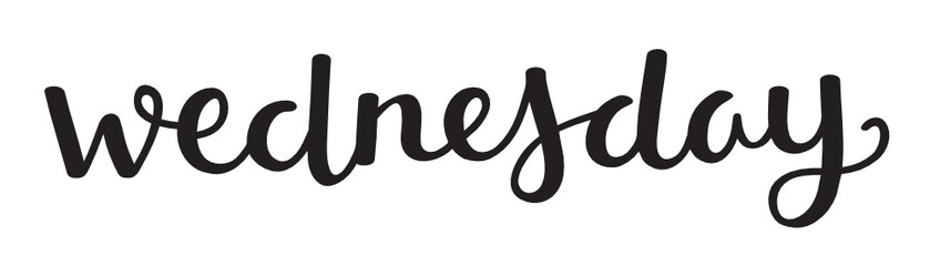 WEDNESDAY Hand Lettering Icon