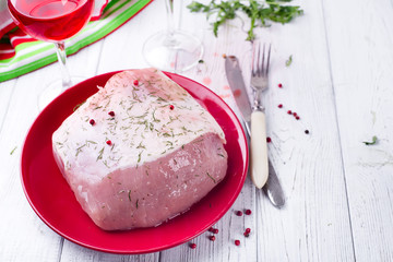 Fresh pork fillet