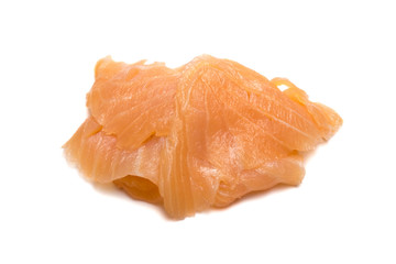 Räucherlachs isoliert auf weiß