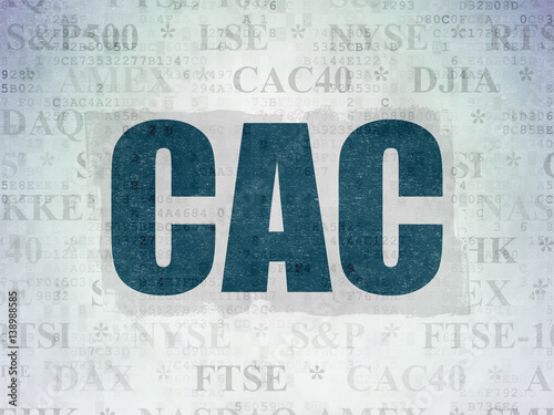 Stock Market Indexes Concept Painted Blue Word CAC 40 On Digital Data Paper Background Photo And Royalty Free Images Fotolia
