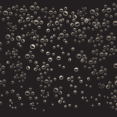 Bubbles in water on black background. Bubbles in water vector