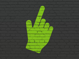 Web design concept: Mouse Cursor on wall background