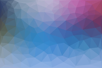 Blue and violet gradient abstract low poly style illustration graphic background