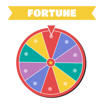 Wheel of fortune vector icon. Wheel of fortune sign