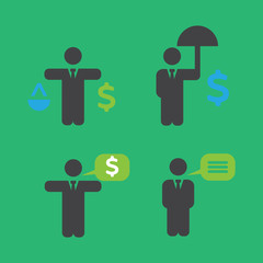Business Policies Icons. Business vector icons set