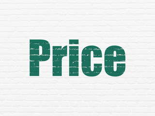 Obraz premium Advertising concept: Price on wall background