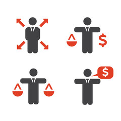 Business Policies Icons. Business vector icons set