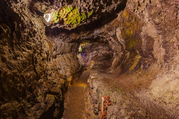 Volcanic caves in Sao Vicente - Madeira Portugal