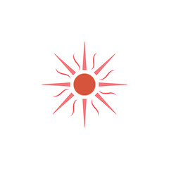 The sun sign on white background