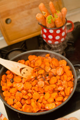 Carrot Soup. Baking and prepare