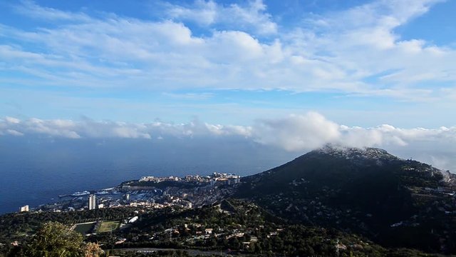 View over Monaco time lapse