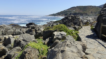 Fototapeta na wymiar Holidays and seaside beach landscape in Chile