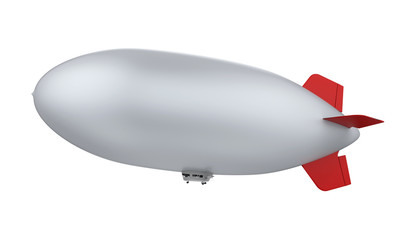 Naklejka premium Zeppelin Airship Isolated