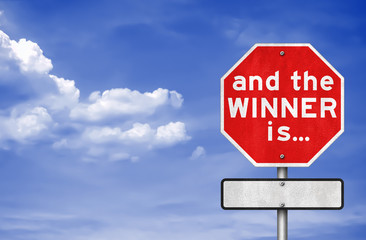 and the WINNER is - road sign concept