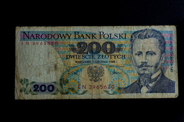 Old two hundred Polish zloty